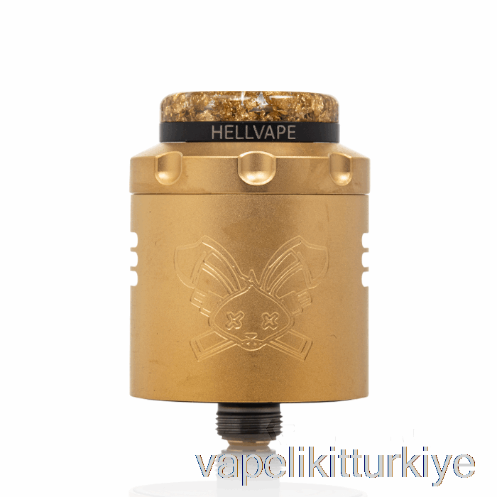 Vape Türkiye Hellvape ölü Tavşan V3 24mm Rda [6th Anni] Altın Siyah